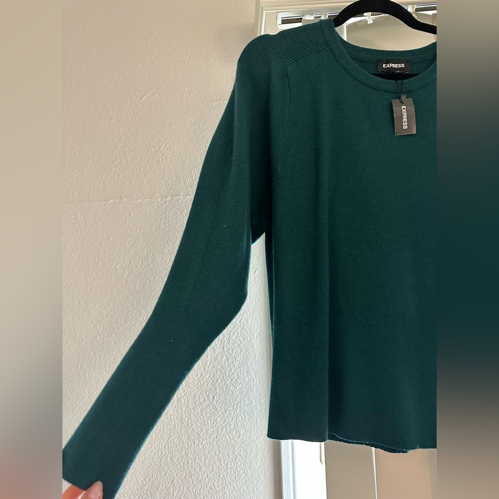 Green express sweater, NWT